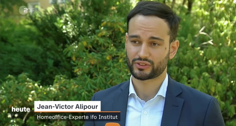 Jean-Victor Alipour interviewed as home-office expert on ZDF heute